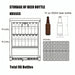 KingsBottle 123 Litre Heating Glass Door Under Bench Beverage Fridge KB55MRHH Bottle Layout