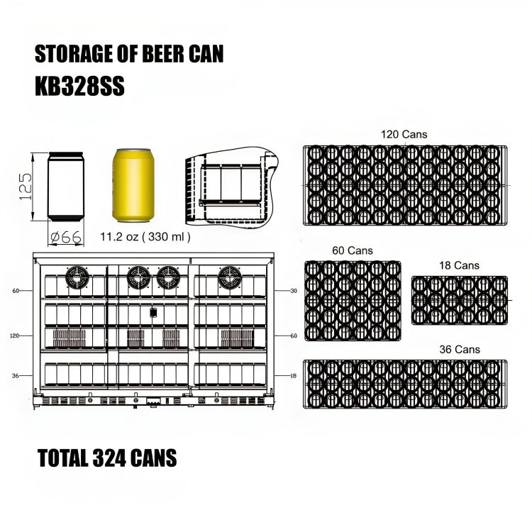 KingsBottle KB328M Can Layout