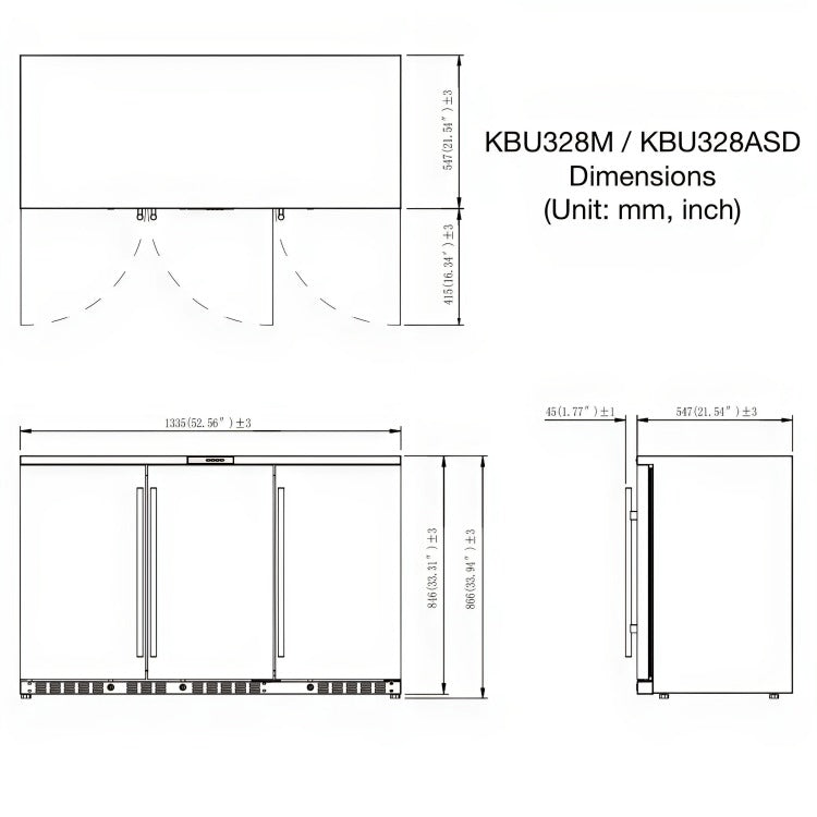 KingsBottle KB328M Dimensions