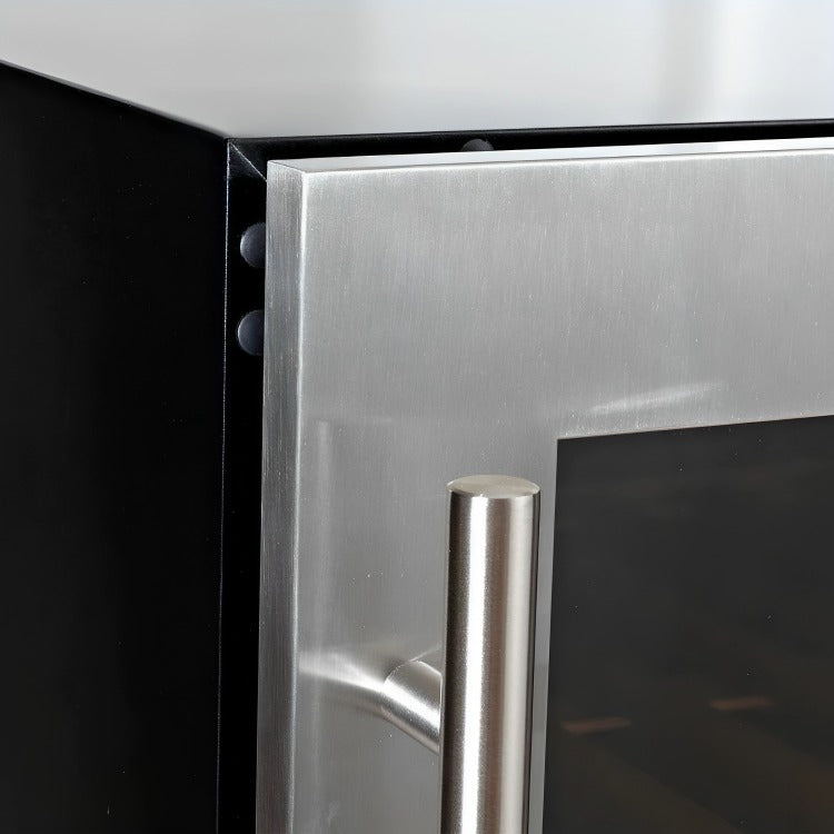 KingsBottle KB425DX Stainless Steel Door Close-Up