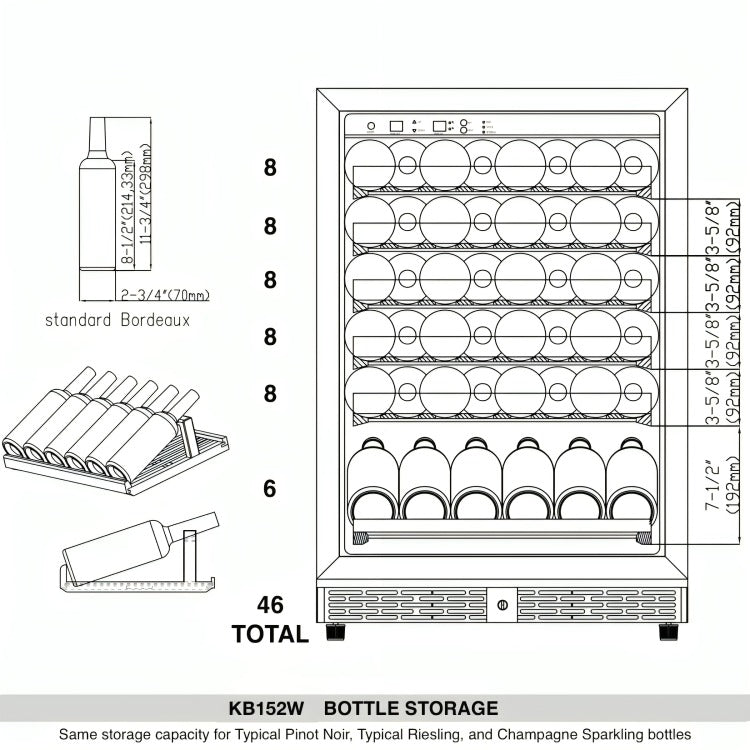 KingsBottle KB50WX Bottle Layout