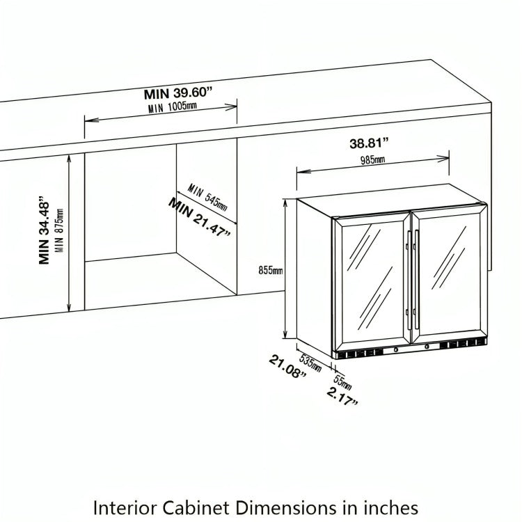 KingsBottle KB28LRX Cut-out Schematic